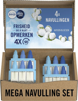 Ambi Pur 3Volution - Katoen Bloesem - Elektrische Luchtverfrisser - Navulling 4 stuks