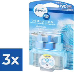 Ambi Pur Luchtverfrisser navulling 3Volution Bermuda Vibes 1x stuks - Voordeelverpakking 3 stuks