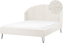 AMBILLOU - Tweepersoonsbed - Off-white - 140 x 200 cm - Bouclé