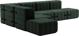 ambivalenz modulaire bank curt – 12 modules – donker groen