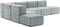 ambivalenz modulaire bank curt – 12 modules – licht blauw