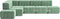 ambivalenz modulaire bank curt – 12 modules – licht groen