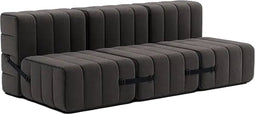 ambivalenz modulaire bank curt - 6 modules - grijs/bruin
