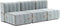 ambivalenz modulaire bank curt - 6 modules – licht blauw