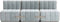 ambivalenz modulaire bank curt - 6 modules – licht blauw