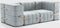 ambivalenz modulaire bank curt – 7 modules – licht blauw