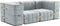 ambivalenz modulaire bank curt – 7 modules – licht blauw