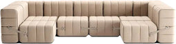 ambivalenz modulaire bank curt – u vorm – beige