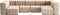 ambivalenz modulaire bank curt – u vorm – beige