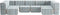 ambivalenz modulaire bank curt – u vorm – licht blauw