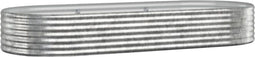vidaXL - Plantenbak - 249x100x36 - cm - gepoedercoat - staal - zilverkleurig
