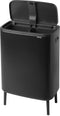 Brabantia Bo Touch Bin Hi - Prullenbak - 2 x 30 liter - Afvalscheiding - Matt Black (2 stuks)