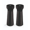 Amefa houten peper-zout molen set 15 cm 2 stuks zwart