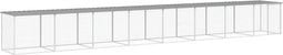 vidaXL - Kippenhok - met - dak - 803x98x90 - cm - gegalvaniseerd - staal - lichtgrijs