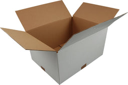 Amerikaanse vouwdoos | golfkarton | 430x330x225mm | enkele golf | PFE | wit | 25 stuks