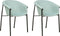 AMES - Eetkamerstoel set van 2 - Mintgroen - Polyester