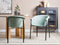 AMES - Eetkamerstoel set van 2 - Mintgroen - Polyester