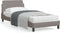 vidaXL - Bedframe - met - hoofdeinde - zonder - matras - 80x200 - cm - stof - taupe