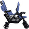 vidaXL - Tweelingkinderwagen - tandem - staal - marineblauw