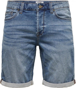 ONLY & SONS ONSPLY JOG BLUE SHORTS PK 8584 DNM NOOS Heren Broek - Maat M