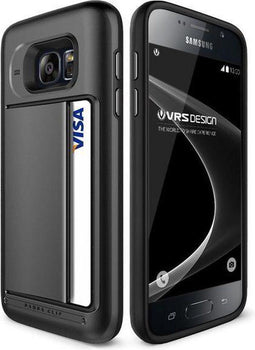 VRS DESIGN Damda Slide - Back Cover - 2-laags bescherming met cardslot - Gun Metal