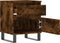 vidaXL - Nachtkastje - 40x35x50 - cm - bewerkt - hout - gerookt - eikenkleurig