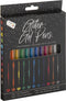 Craft Sensations® 12 Gelpennen - Glanzend effect - Tekenen en kleuren met glitter effect - Perfecte kleurafgifte - Bullet Journal