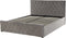 AMIENS - Bed met opbergruimte - Grijs - 140 x 200 cm - Fluweel