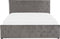 AMIENS - Bed met opbergruimte - Grijs - 140 x 200 cm - Fluweel