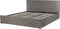 AMIENS - Bed met opbergruimte - Grijs - 180 x 200 cm - Fluweel