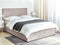 AMIENS - Bed met opbergruimte - Taupe - 140 x 200 cm - Fluweel