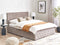 AMIENS - Bed met opbergruimte - Taupe - 140 x 200 cm - Fluweel