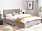 AMIENS - Bed met opbergruimte - Taupe - 180 x 200 cm - Fluweel