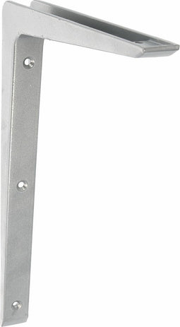 AMIG Plankdrager/planksteun - aluminium - gelakt zilvergrijs - H250 x B200 mm - boekenplank steunen