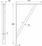 AMIG Plankdrager/planksteun van metaal - gelakt wit - H400 x B275 mm - boekenplank steunen - tot 225 kg