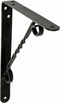 AMIG Plankdrager/steun/beugel Decoratief - metaal - zwart - H200 x B150 mm - Tot 110 kg - boekenplank steunen