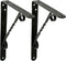 AMIG Plankdrager/steun/beugel Decoratief - metaal - zwart - H200 x B150 mm - Tot 110 kg - boekenplank steunen
