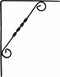 AMIG Plankdrager/steun/beugel Decoratief - metaal - zwart - H200 x B150 mm - Tot 110 kg - boekenplank steunen