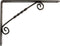 AMIG Plankdrager/steun/beugel Decoratief - metaal - zwart - H200 x B150 mm - Tot 110 kg - boekenplank steunen