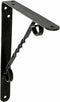 AMIG Plankdrager/steun/beugel Decoratief - metaal - zwart - H250 x B200 mm - Tot 60 kg - boekenplank steunen