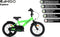 AMIGO Explorer Jongensfiets 12 Inch - Kinderfiets voor 2 tot 4 Jaar - 90-105 cm - Groen/Zwart
