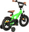 AMIGO Explorer Jongensfiets 12 Inch - Kinderfiets voor 2 tot 4 Jaar - 90-105 cm - Groen/Zwart