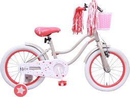 Amigo Superstar Meisjesfiets - Kinderfiets 16 inch - Crème