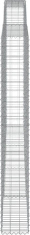 vidaXL - Schanskorven - 4 - st - gewelfd - 400x30x220/240 - cm - ijzer