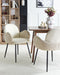 AMITY - Eetkamerstoel set van 2 - Lichtbeige - Polyester