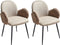 AMITY - Eetkamerstoel set van 2 - Taupe - Polyester