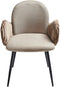 AMITY - Eetkamerstoel set van 2 - Taupe - Polyester