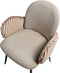 AMITY - Eetkamerstoel set van 2 - Taupe - Polyester