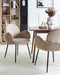 AMITY - Eetkamerstoel set van 2 - Taupe - Polyester