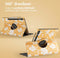 imoshion Tablet Hoes - Geschikt voor Samsung Galaxy Tab S9 11.0 inch Plus / Galaxy Tab S9 11.0 inch FE Plus / Galaxy Tab S10 Plus - 360° Draaibare Design Bookcase 2.0 - Yellow Flowers